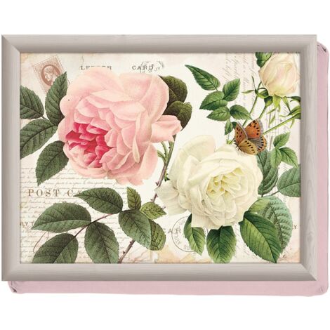 CREATIVE TOPS Vassoio con cuscino Vassoio, design da giardino di Rose, Multicolore