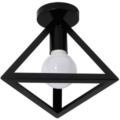 Creative Triangle Chandelier Iron Metal Black Ceiling Light Retro Industrial Ceiling Lights