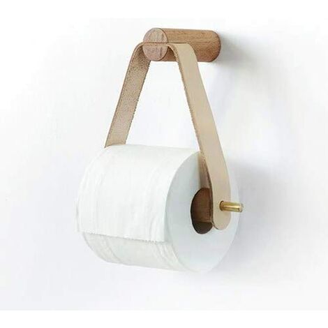 main image of "Creative Wooden Roller Holder Bathroom Storage Paper Paper Dispenser Toilet Paper Holder Box Bathroom Accessories"