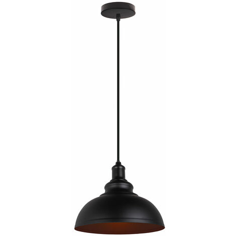 main image of "Creative wrought iron pendant light, retro industrial chandelier lighting living room bathroom light Ø29cm - Black - Black"