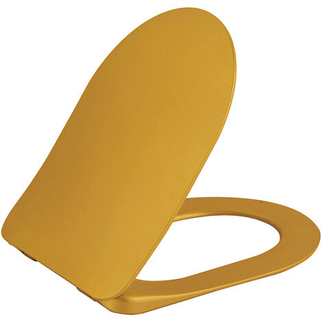 Creavit Duroplast WC Sitz Toilettensitz Absenkautomatik Softclose Gold