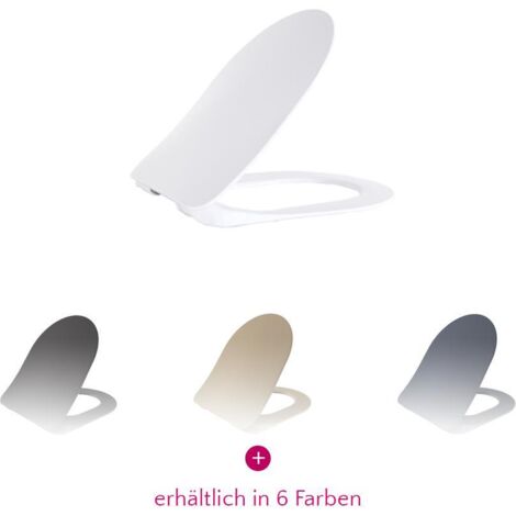 Creavit WC Sitz Duroplast Softclose Quick Release mattweiß Edelstahlscharniere