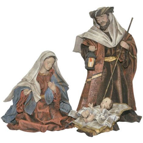 Crèche de Noël 3 pièces pour décoration de Noël en résine de haute qualité