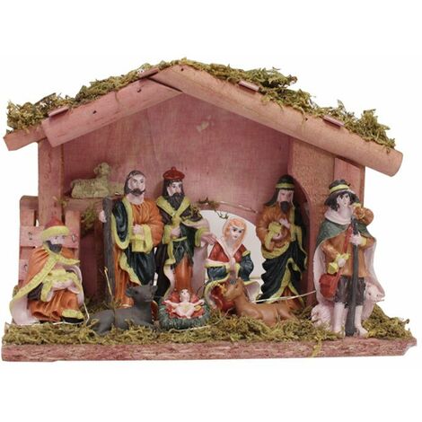 Crèche de Noël Lumineuse 10LED BLANC CHAUD (piles non incluses) - Blanc - SILUMEN