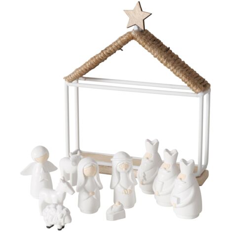 BOLTZE GRUPPE Crèche de Noël minimaliste SERUA, 10 figurines