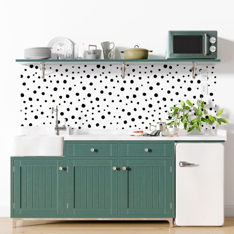 Crédence à coller Ronds Doodle 400 x 40 cm