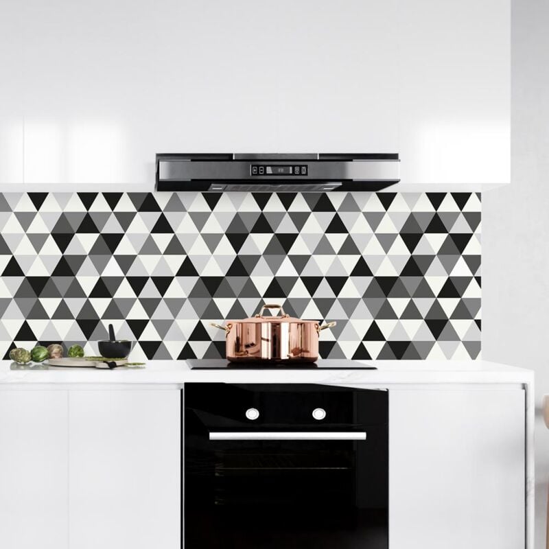 Crédence à coller Triangle Monochrome 100 x 40 cm