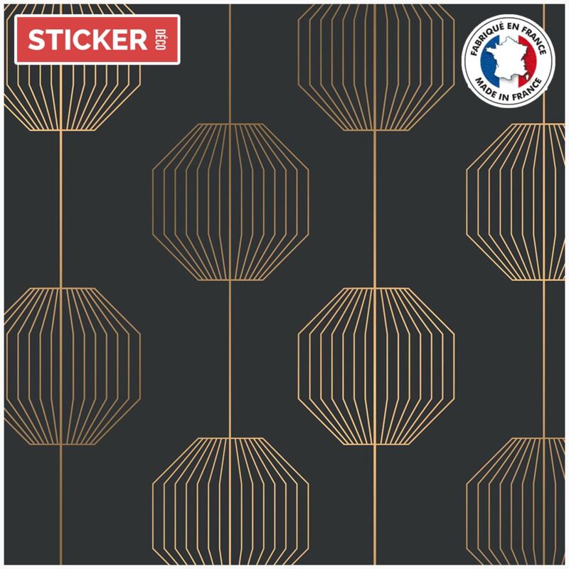 Stickerdecofr - Credence Adhesive Art Deco Lampe 100 x 50 cm Gris