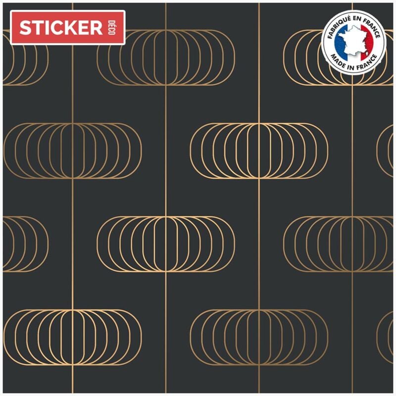 Crédence Adhésive Art Déco New York 100 x 60 cm Gris