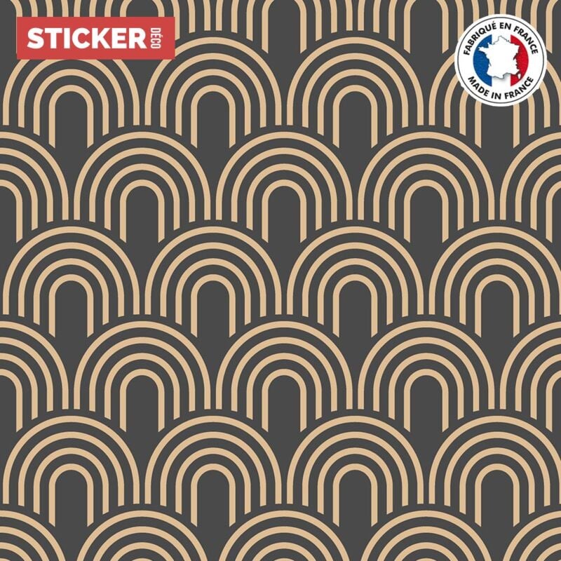 Crédence Adhésive Art Déco Paris 200 x 40 cm Gris