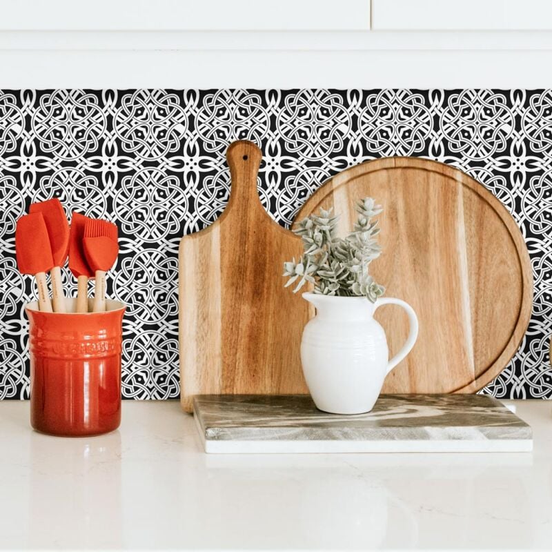 Crédence Adhésive Baroque Monochrome 100 x 50 cm