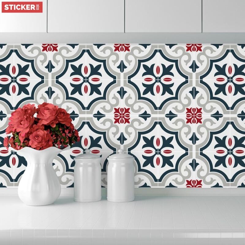 Crédence Adhésive Carrelage Ancien 100 x 40 cm