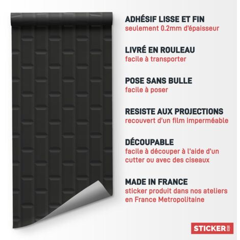 Crédence Adhésive Carrelage Métro Sombre 300 x 60 cm