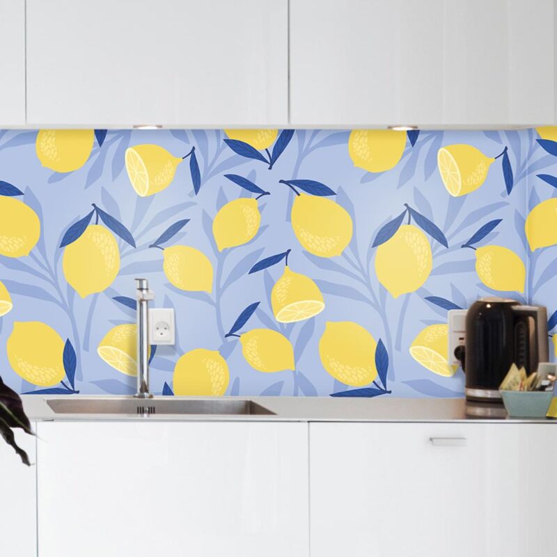 Crédence Adhésive Citron Dessin 100 x 40 cm