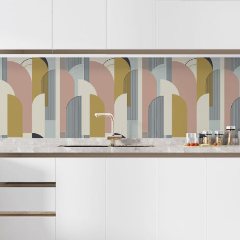 Crédence adhésive cuisine - Arches Design - 60x60 cm - Adhésif + Protection MATE