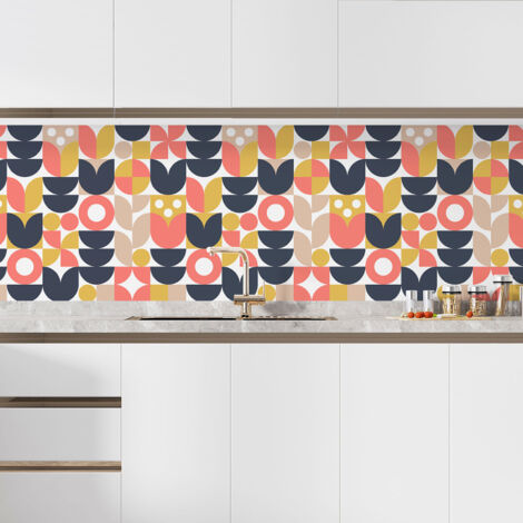 Crédence adhésive cuisine - Design - 90x90 cm - Adhésif BRILLANT