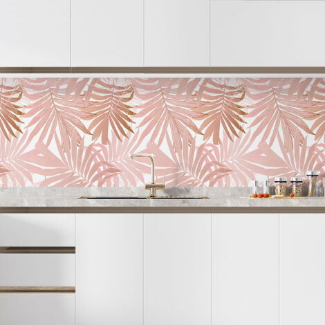 Crédence adhésive cuisine - Feuilles - 80x80 cm - Adhésif MAT