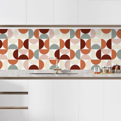 Crédence adhésive cuisine - Motif géométrique - 80x80 cm - Adhésif + Protection MATE