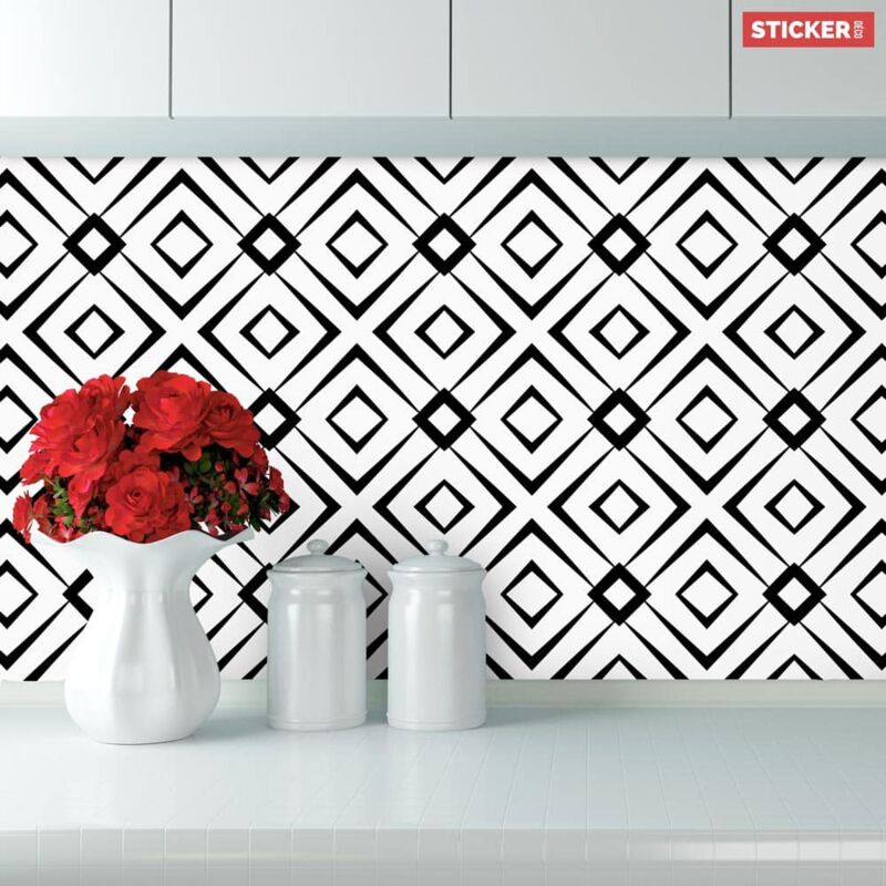 Crédence Adhésive Diamant Abstrait 100 x 40 cm