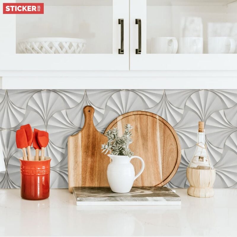 Stickerdecofr - Crédence Adhésive Écailles Déco 300 x 60 cm