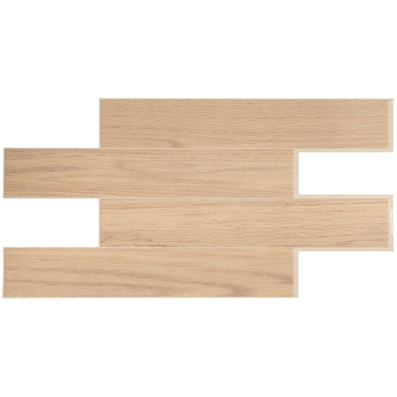 Crédence Adhésive, Effet Carrelage Mural Bois Pâle, x2 xl, 57.3 x 29.41cm Smart Tiles Norway Chêne - Sticker pour Cuisine et salle de Bain