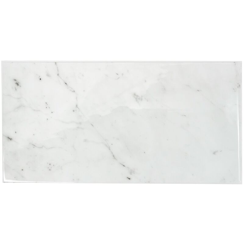 Smart Tiles - Crédence Adhésive, Effet Carrelage Mural Marbre, x2 xl, 57.3 x 29.4cm Blok Carrera - Sticker pour Cuisine et Salle de Bain