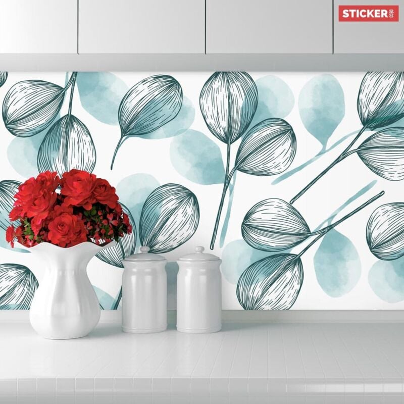 Stickerdecofr - Credence Adhesive Eucalyptus 300 x 40 cm