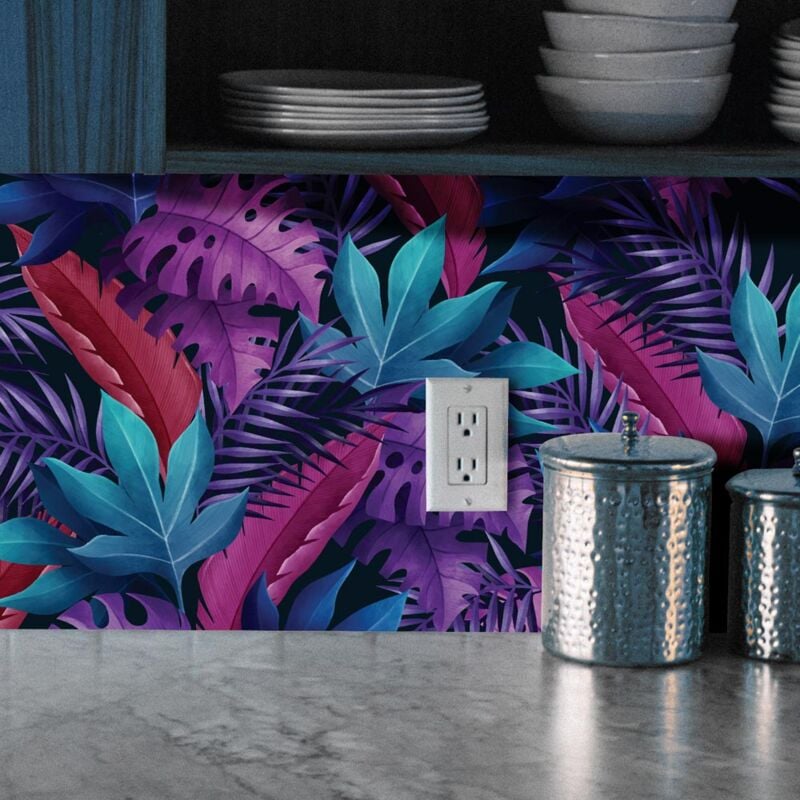 Crédence Adhésive Exotique Pourpre 200 x 50 cm