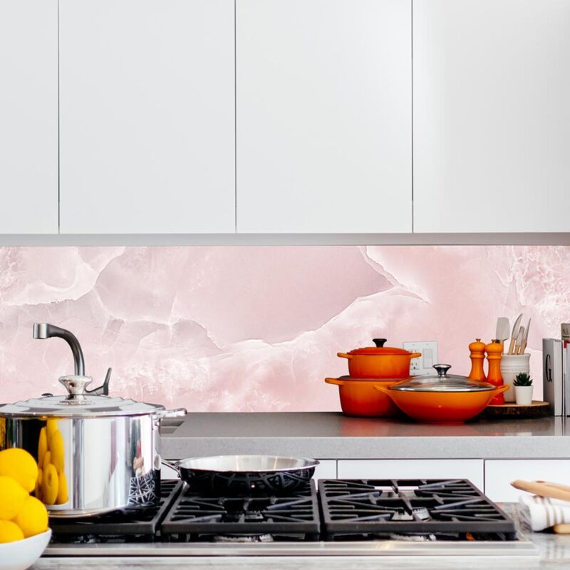 Crédence Adhésive Marbre Rose Poudré 300 x 50 cm