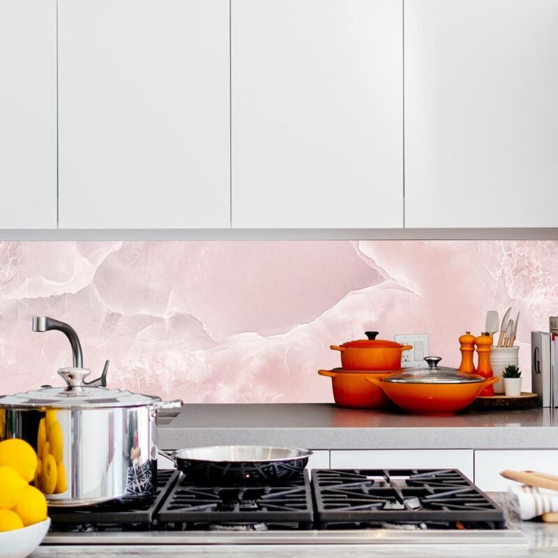Crédence Adhésive Marbre Rose Poudré 300 x 60 cm
