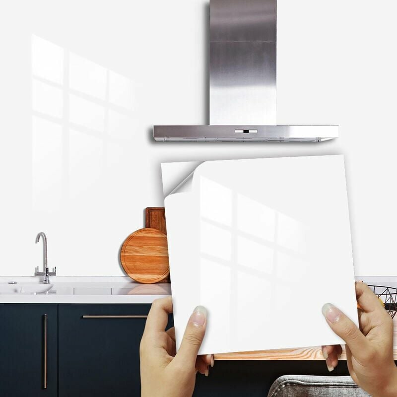 Credence Adhesive pour Cuisine 30X30 Marbre Blanc Stickers Cuisine Stickers Muraux Cuisine Carrelage Adhesif Mural Stickers Salle de Bain Dalle Pvc