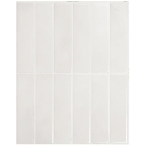 BEIJIYI Crédence adhésive pour cuisine et salle de bain, sticker carrelage mural, carreaux blanc-gris autocollants, lot de 5 feuilles, 29 x 22.86 cm