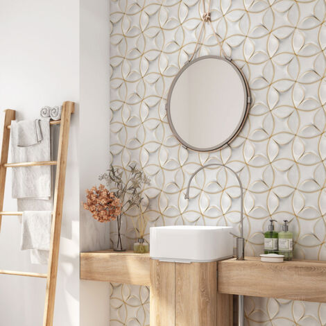 Crédence adhésive salle de bain - Design - 80x80 cm - Adhésif MAT