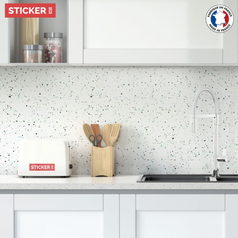 Crédence Adhésive Terrazzo Menthe 400 x 60 cm