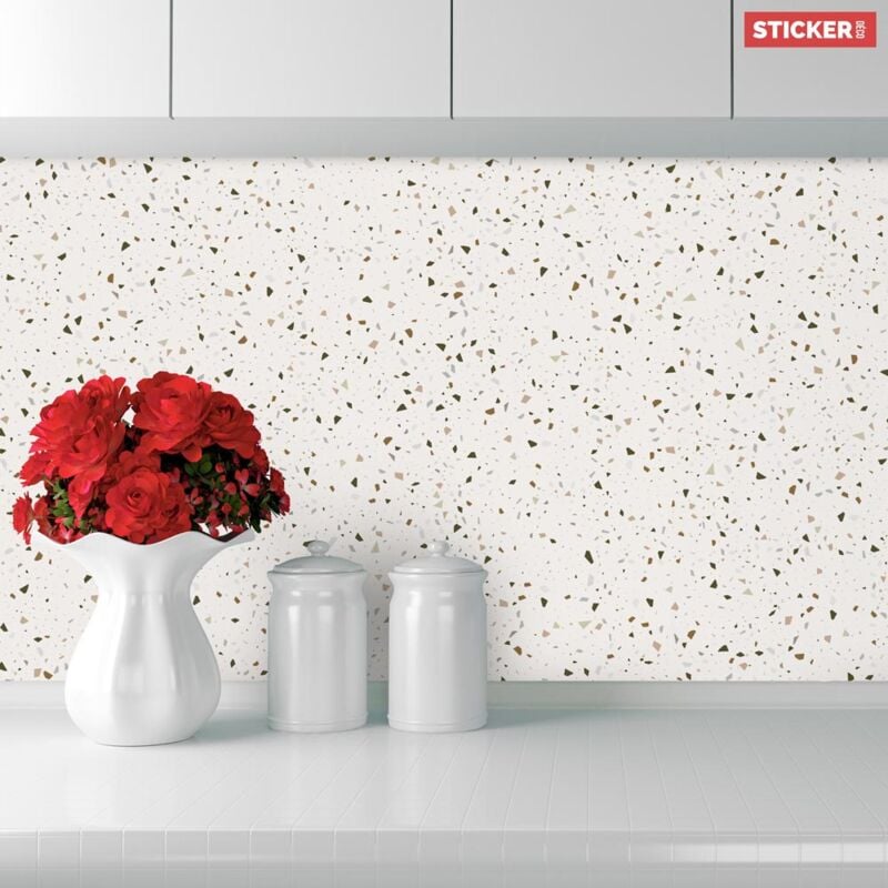 Crédence Adhésive Terrazzo Moka 200 x 40 cm