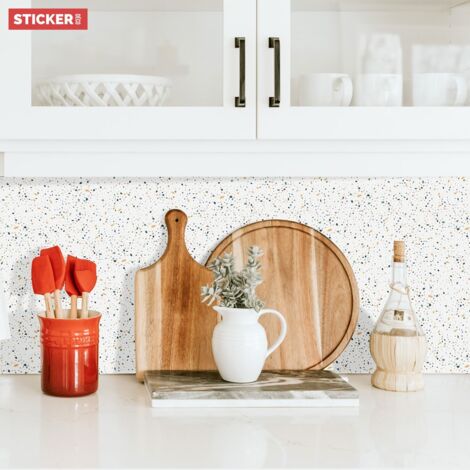 Crédence Adhésive Terrazzo Vert Jaune 400 x 60 cm