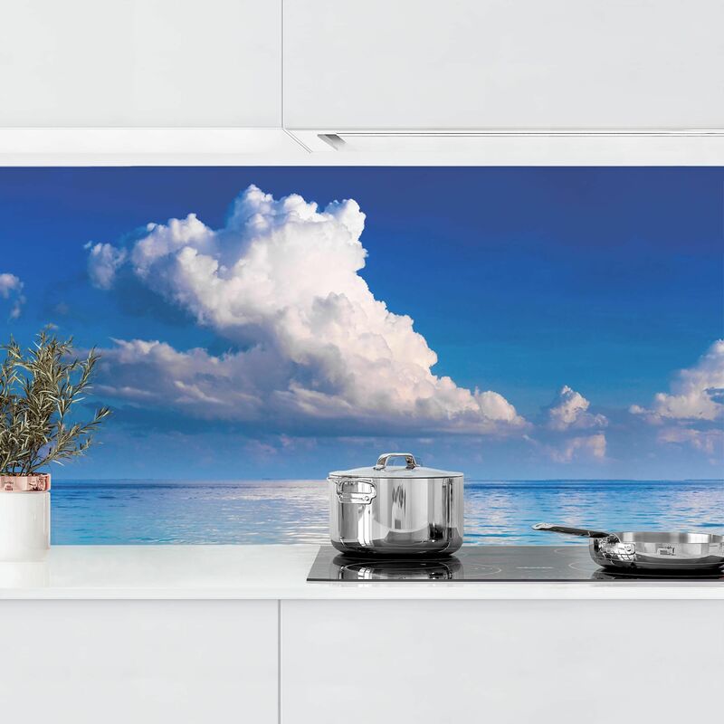 Crédence adhésive - Turquoise Lagoon Dimension: 100x350cm Matériel: Magnetisch