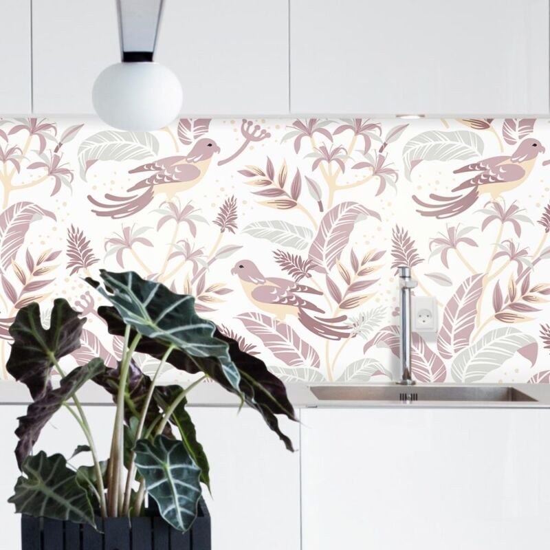 Crédence Adhésive Vintage Tropicale 100 x 50 cm