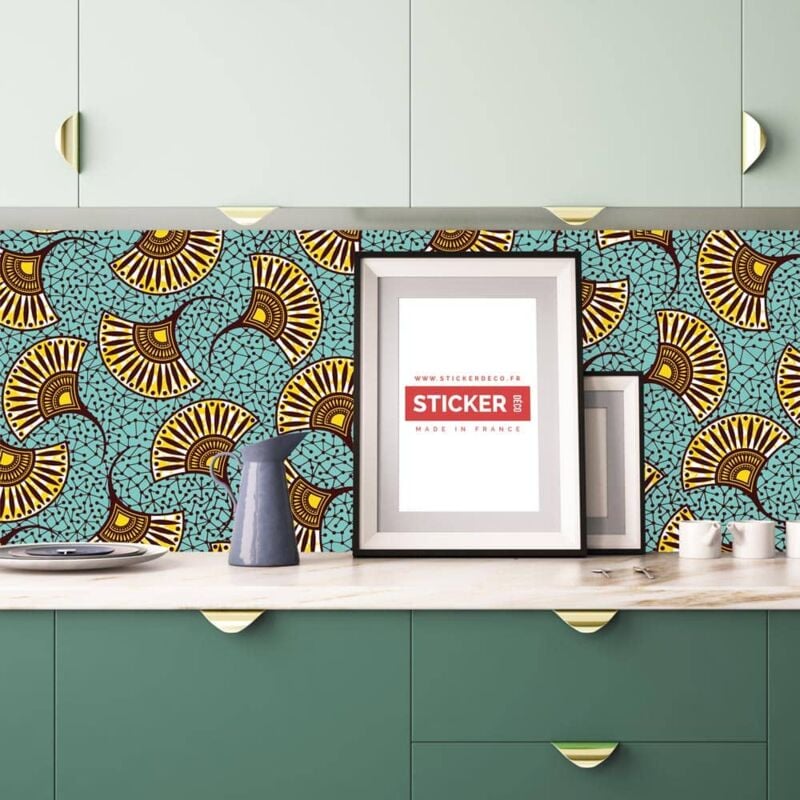 Crédence Adhésive Wax Bleu 300 x 50 cm