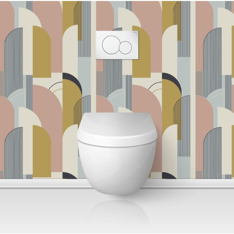 Crédence adhésive WC - Arches Design - 80x80 cm - Adhésif BRILLANT
