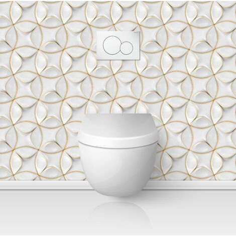 Crédence adhésive WC - Design - 60x60 cm - Adhésif MAT