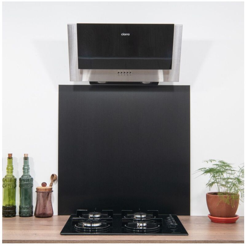 Crédence Alu Anodisé Brossé Noir H 20 cm x L 70 cm 1,5 mm