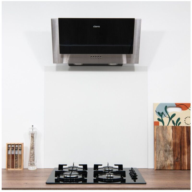Fonde de hotte / Crédence Blanc Securite H 70 cm x L 90 cm de 1,5 mm