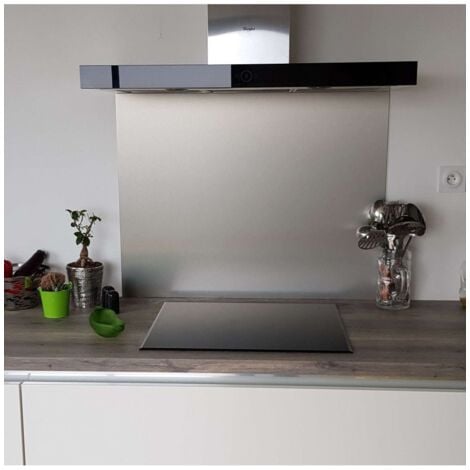 Crédence Composite Aspect Alu Brossé - Hauteur 70 cm (Plusieurs Largeurs disponibles)