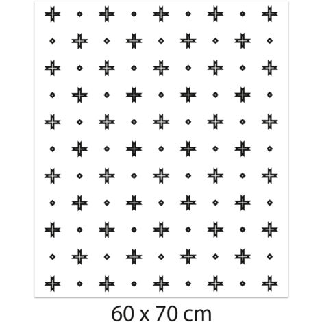 Crédence cuisine adhésive autocollante CROSSBLACK - 60 x 70 cm