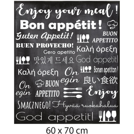 Crédence cuisine adhésive autocollante ENJOY - 60 x 70 cm