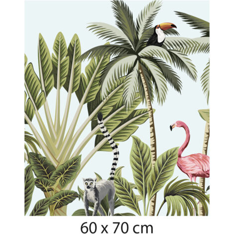 Crédence cuisine adhésive autocollante JUNGLE - 60 x 70 cm