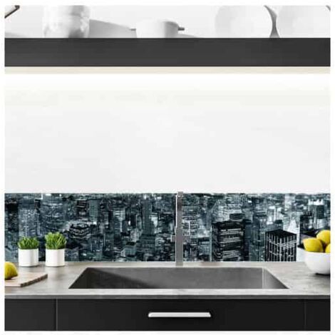 Crédence cuisine adhésive autocollante NEW YORK - 120 x 25 cm