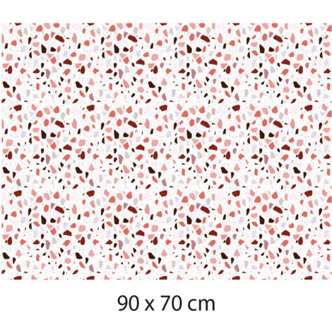 Crédence cuisine adhésive autocollante TERRAZZO CORAIL - 90 x 70 cm – Idéal fond de hotte
