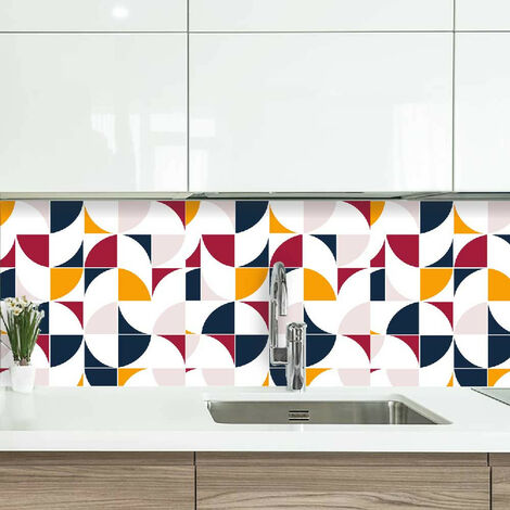 Crédence cuisine adhésive MORGANE - Graphique Multicolore - Maison Danaé